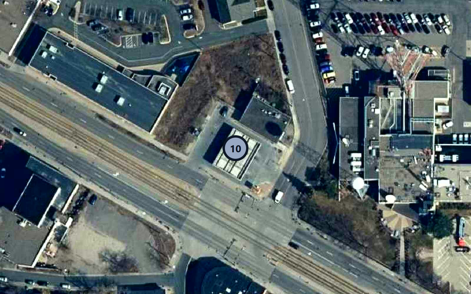 Aerial view of the Speedway on University Avenue at the Westgate station (10)